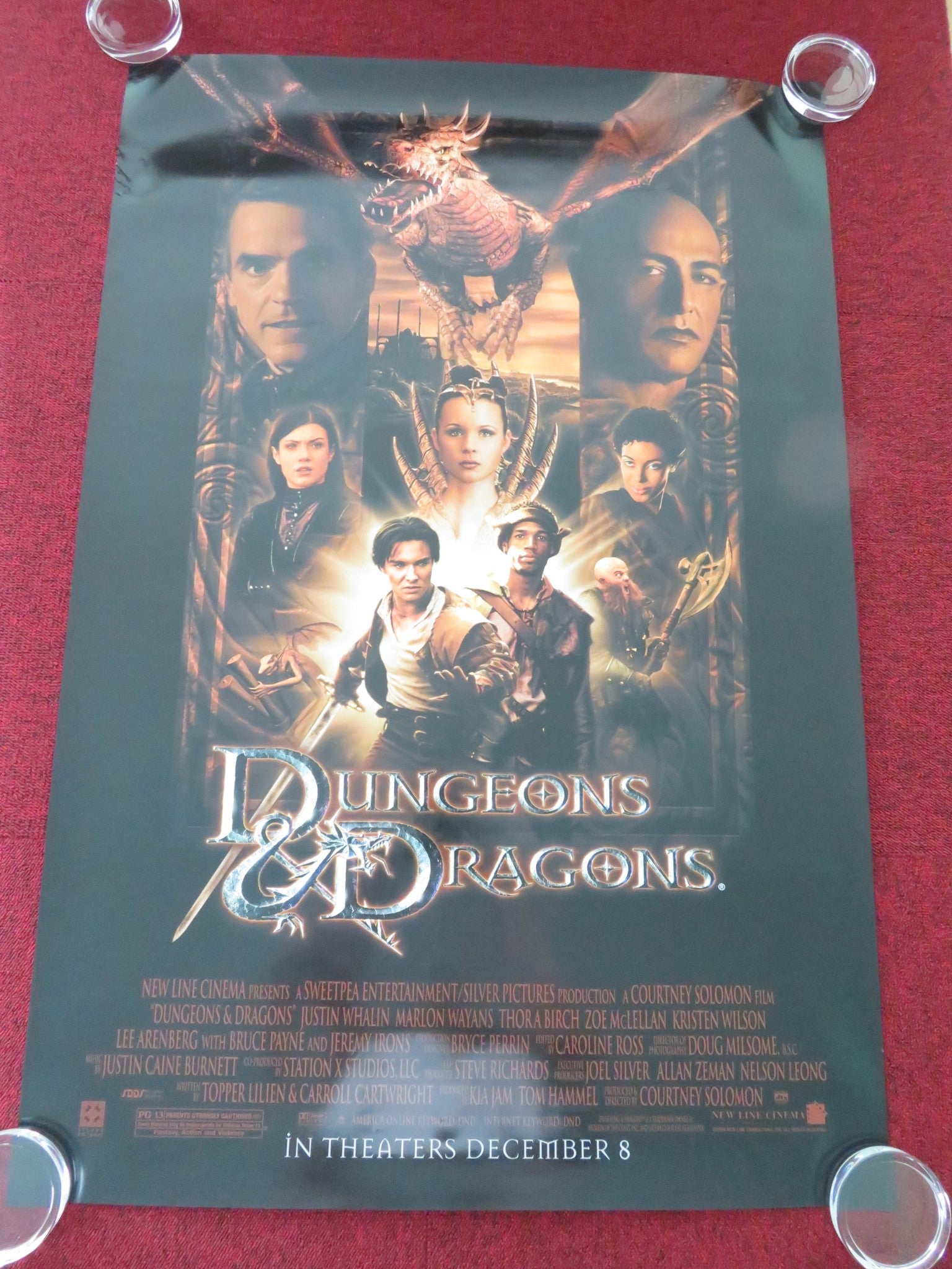 DUNGEONS & DRAGONS US ONE SHEET ROLLED POSTER JEREMY IRONS THORA BIRCH 2000 - Rendezvous Cinema