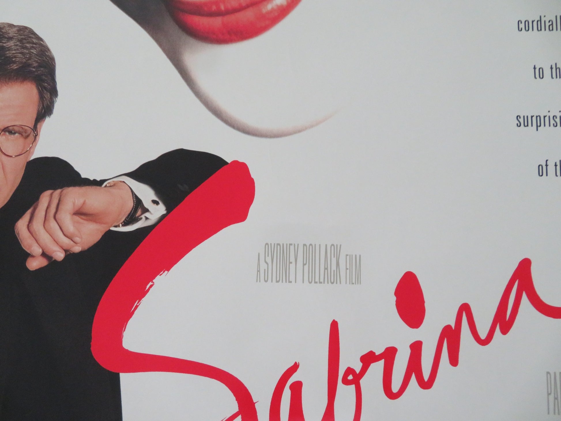 SABRINA US ONE SHEET ROLLED POSTER HARRISON FORD JULIA ORMOND 1995 - Rendezvous Cinema