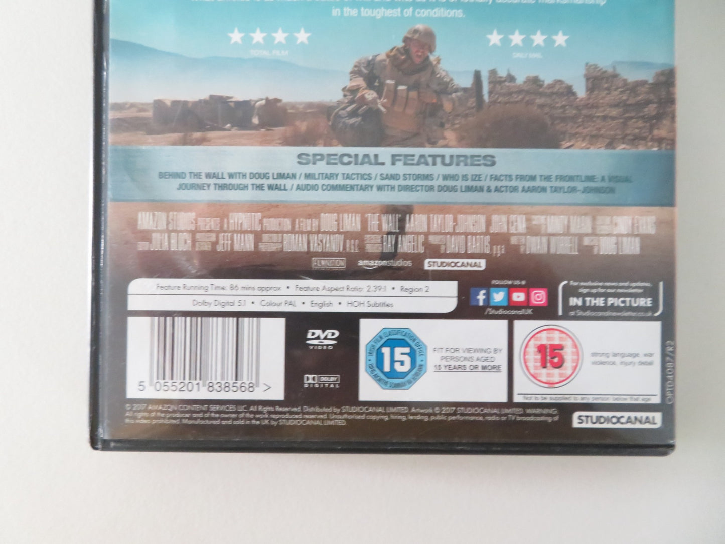 THE WALL (DVD) AARON TAYLOR-JOHNSON 2017 REGION 2