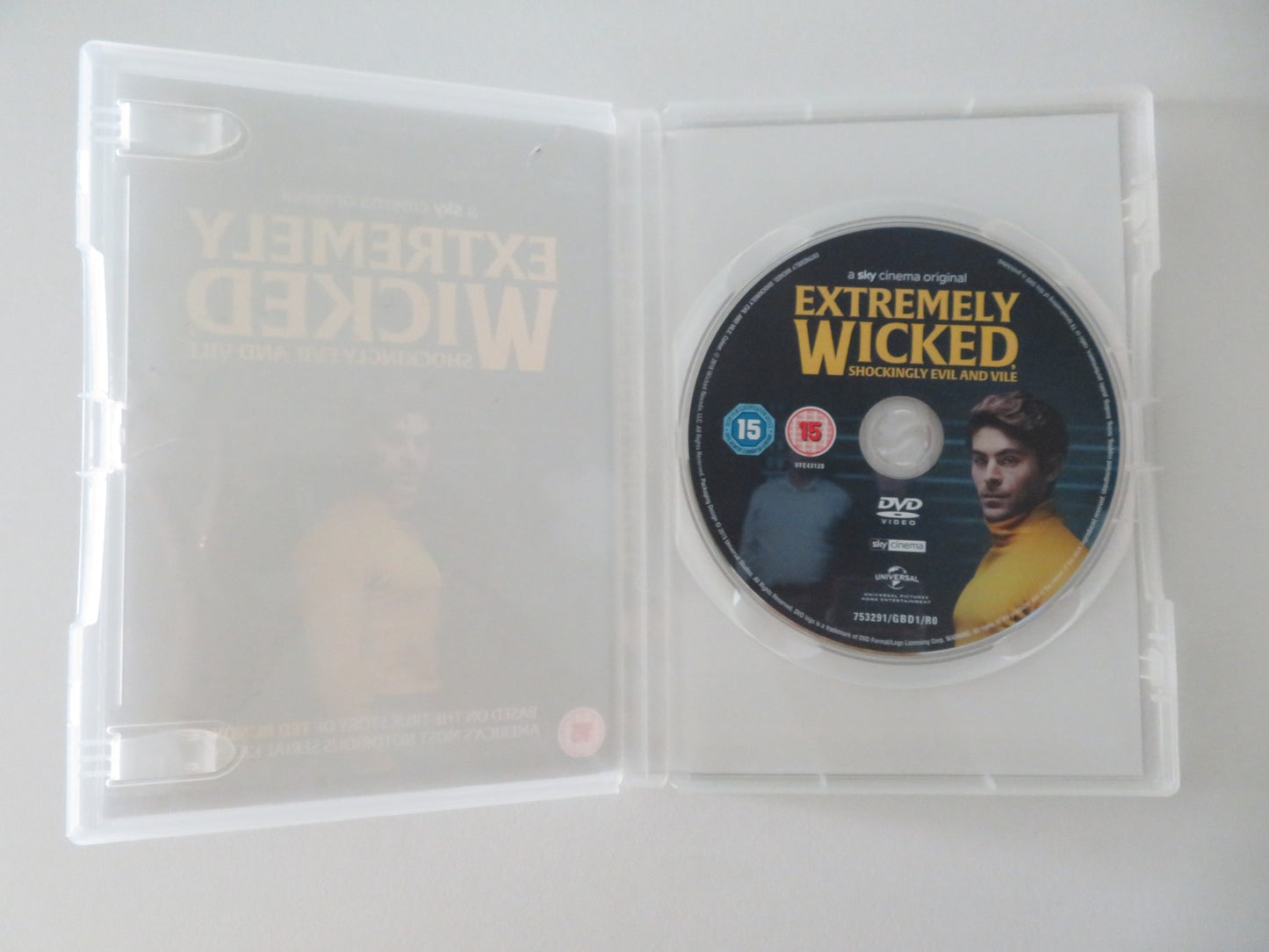 EXTREMELY WICKED, SHOCKINGLY EVIL AND VILE (DVD) ZAC EFRON 2019 REGION 2