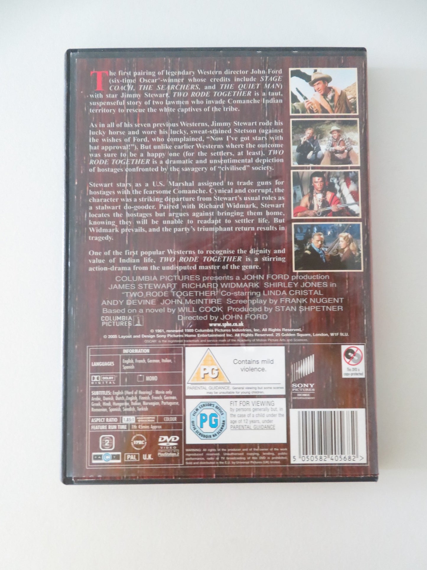 TWO RODE TOGETHER (DVD) JAMES STEWART RICHARD WIDMARK 1961 REGION 2