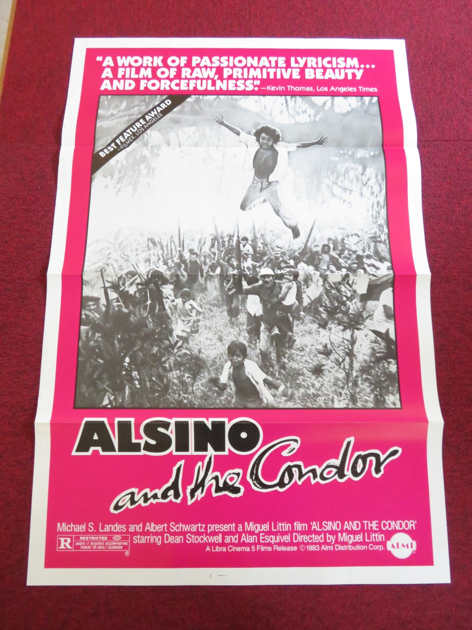 ALSINO AND THE CONDOR US TRI FOLDED ONE SHEET ROLLED POSTER DEAN STOCKWELL 1982 - Rendezvous Cinema