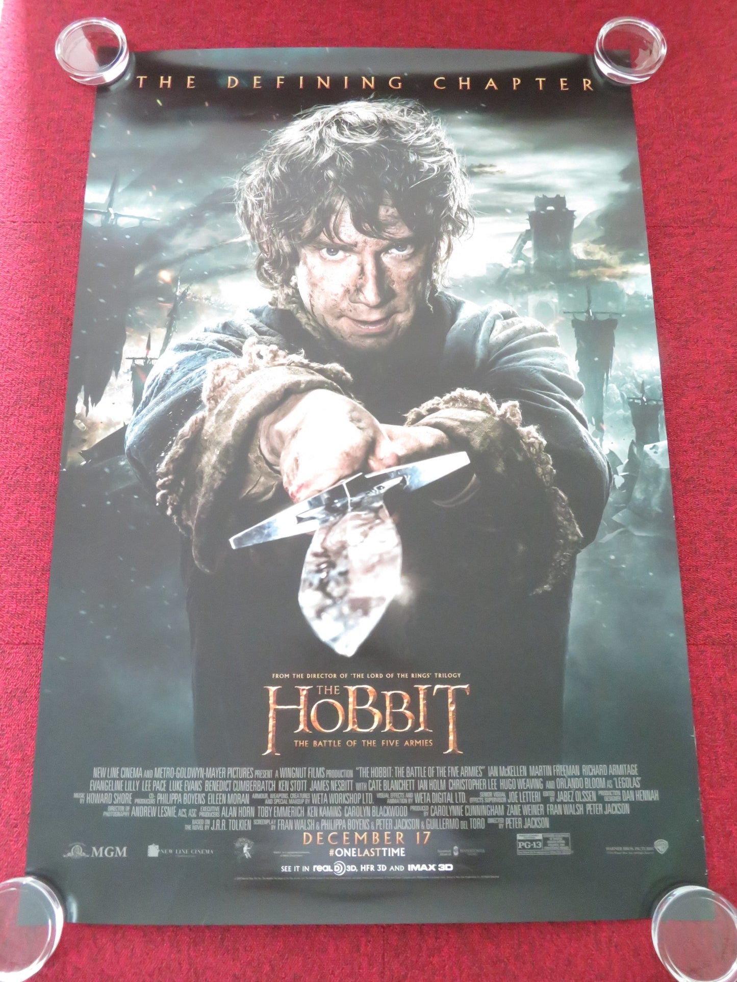 THE HOBBIT THE BATTLE OF THE FIVE ARMIES US ONE SHEET ROLLED POSTER 2014 - Rendezvous Cinema