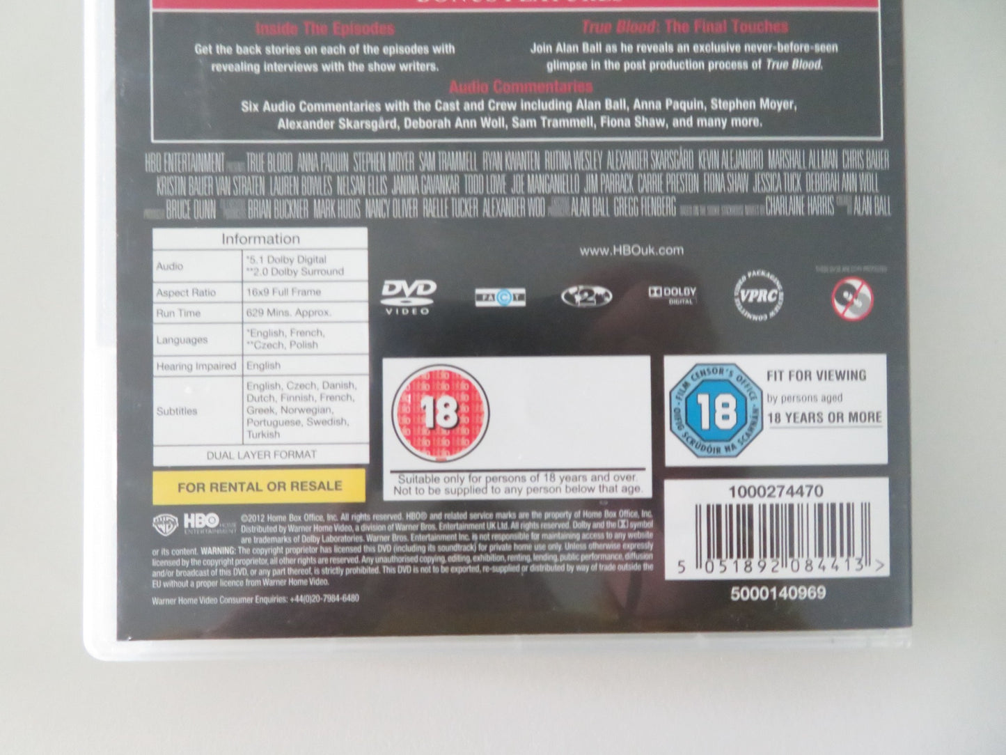 TRUE BLOOD - THE COMPLETE FOURTH SEASON (DVD) ANNA PAQUIN STEPHEN 2011 REGION 2