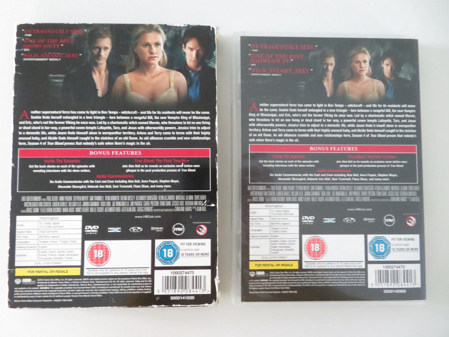 TRUE BLOOD - THE COMPLETE FOURTH SEASON (DVD) ANNA PAQUIN STEPHEN 2011 REGION 2