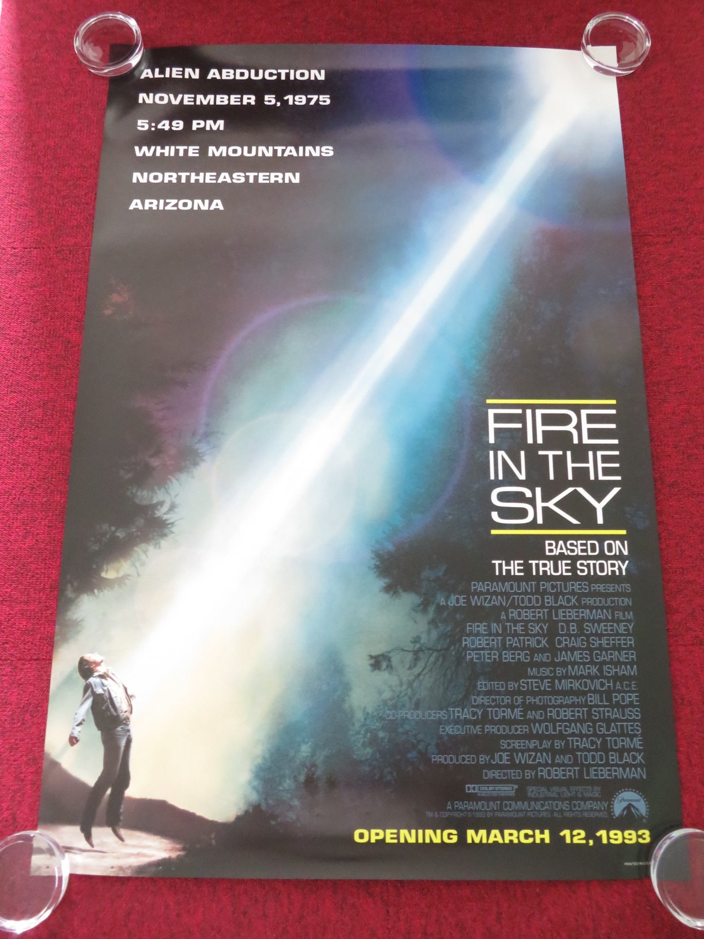 FIRE IN THE SKY US ONE SHEET ROLLED POSTER D. B. SWEENEY ROBERT PATRICK 1993 - Rendezvous Cinema