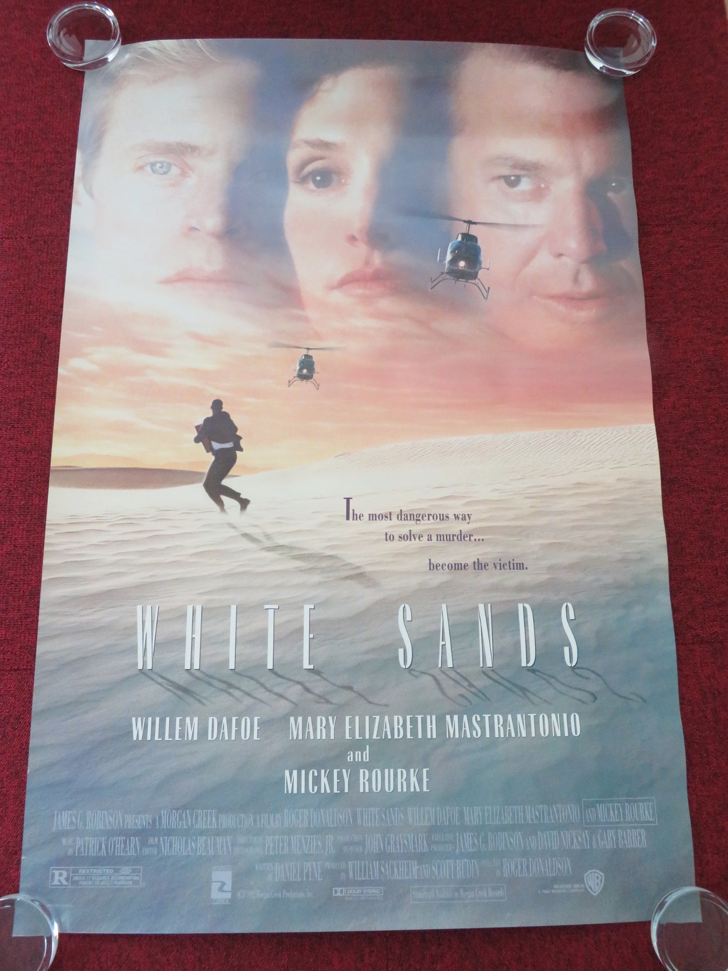 WHITE SANDS US ONE SHEET ROLLED POSTER WILLEM DAFOE MICKEY ROURKE 1992 - Rendezvous Cinema