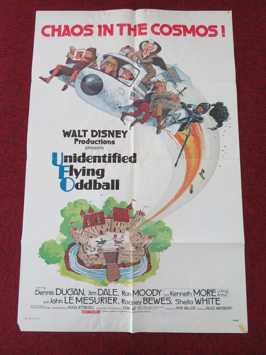 UNIDENTIFIED FLYING ODDBALL FOLDED US ONE SHEET POSTER DISNEY JIM DALE 1979 - Rendezvous Cinema