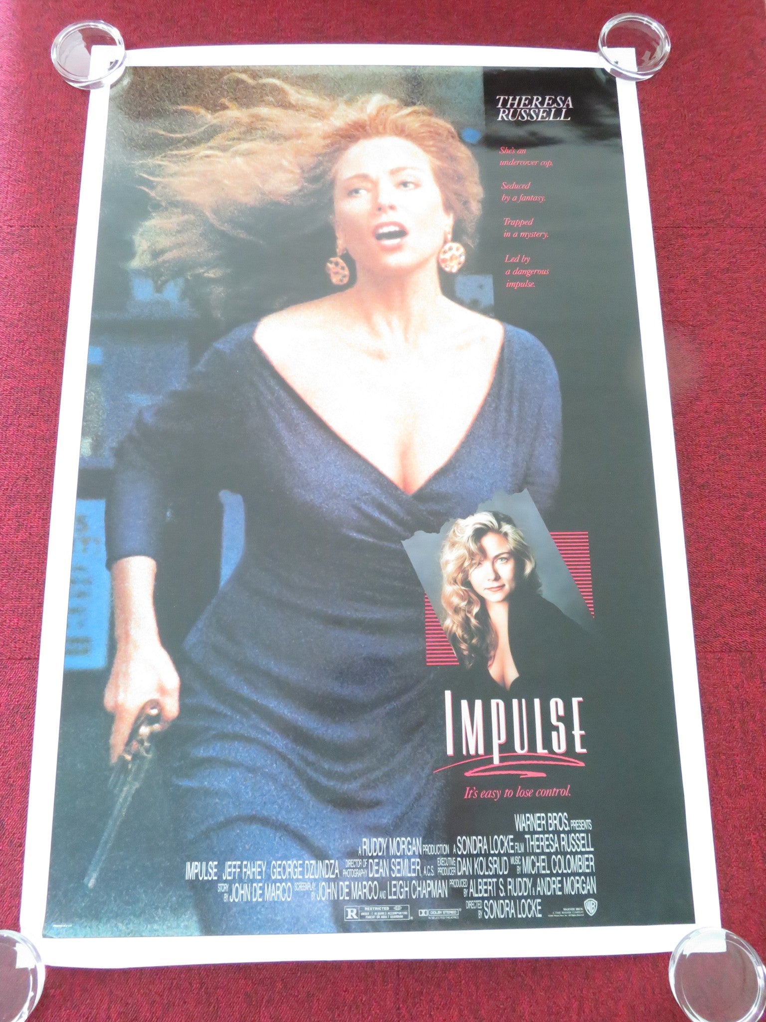 IMPULSE US ONE SHEET ROLLED POSTER THERESA RUSSELL JEFF FAHEY 1990 - Rendezvous Cinema