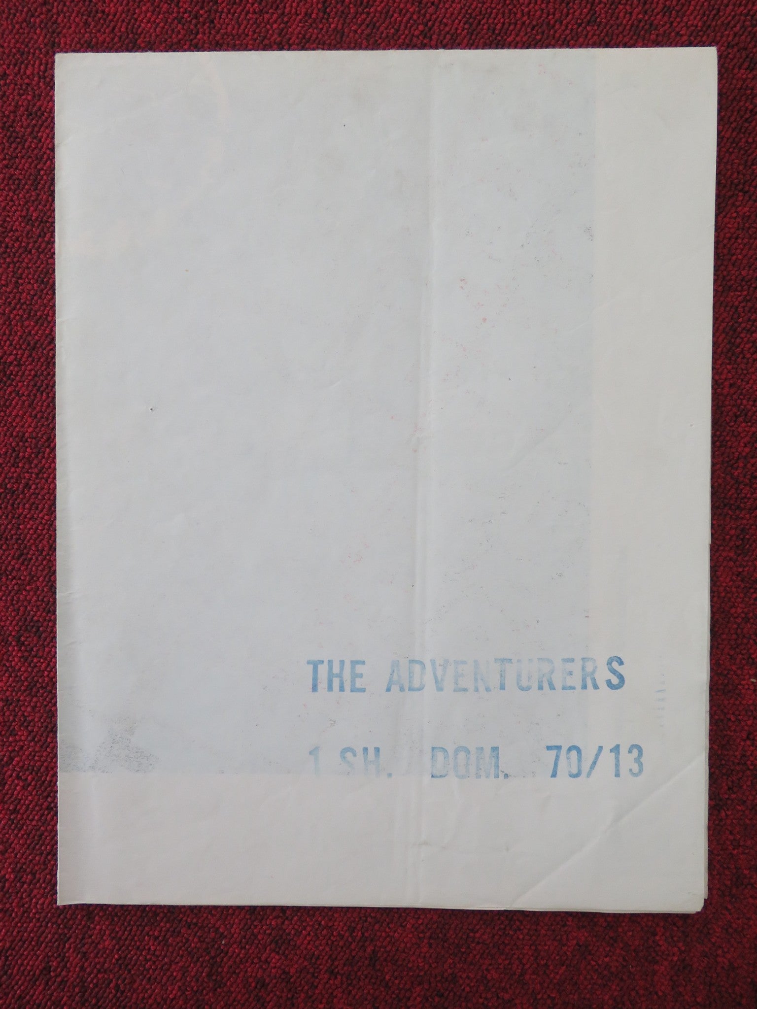 THE ADVENTURERS - B FOLDED US ONE SHEET POSTER ERNEST BORGNINE C. BERGEN 1970 - Rendezvous Cinema