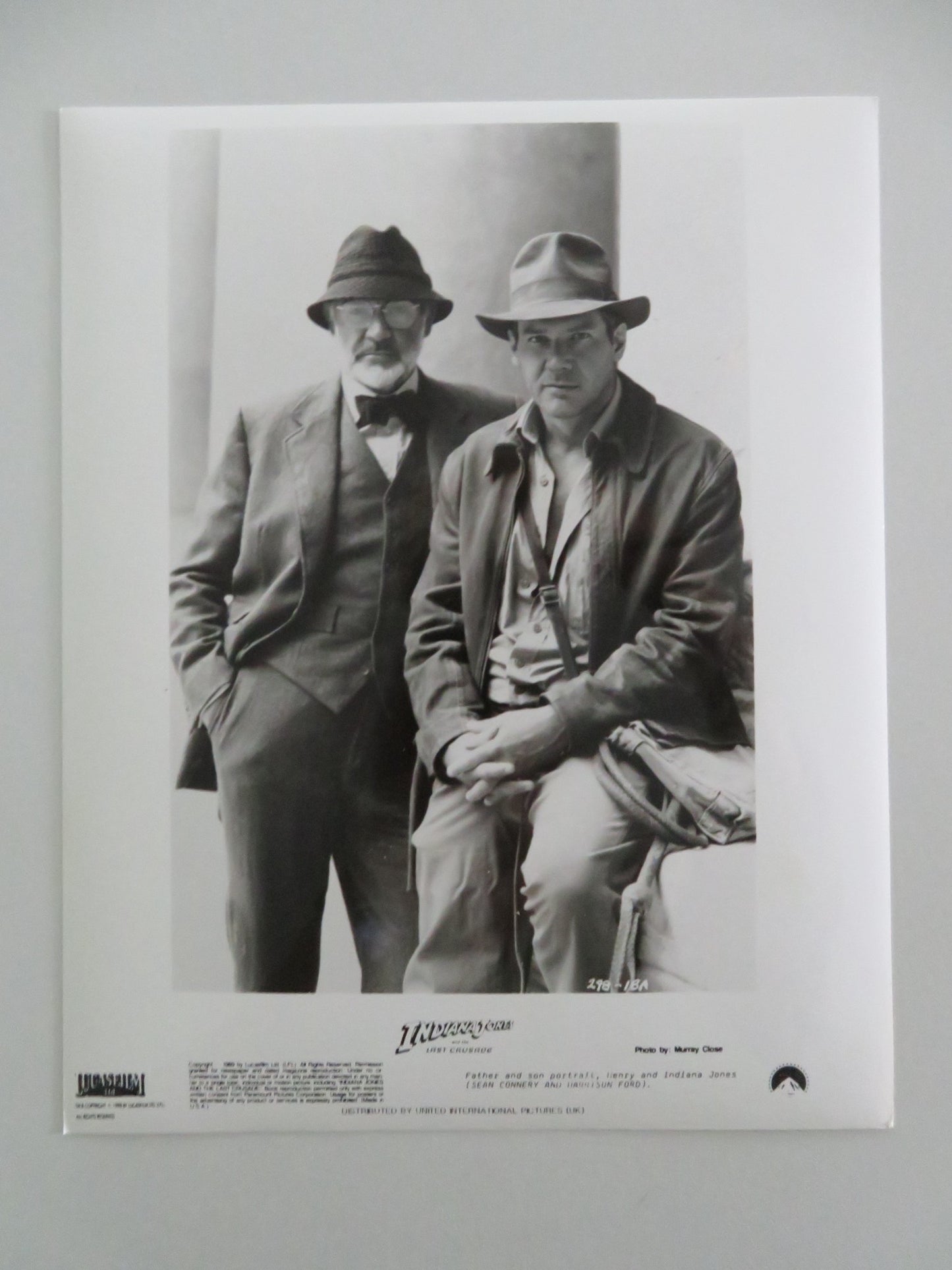 INDIANA JONES AND THE LAST CRUSADE MOVIE STILL PHOTO LOT OF 5 HARRISON FORD 1989