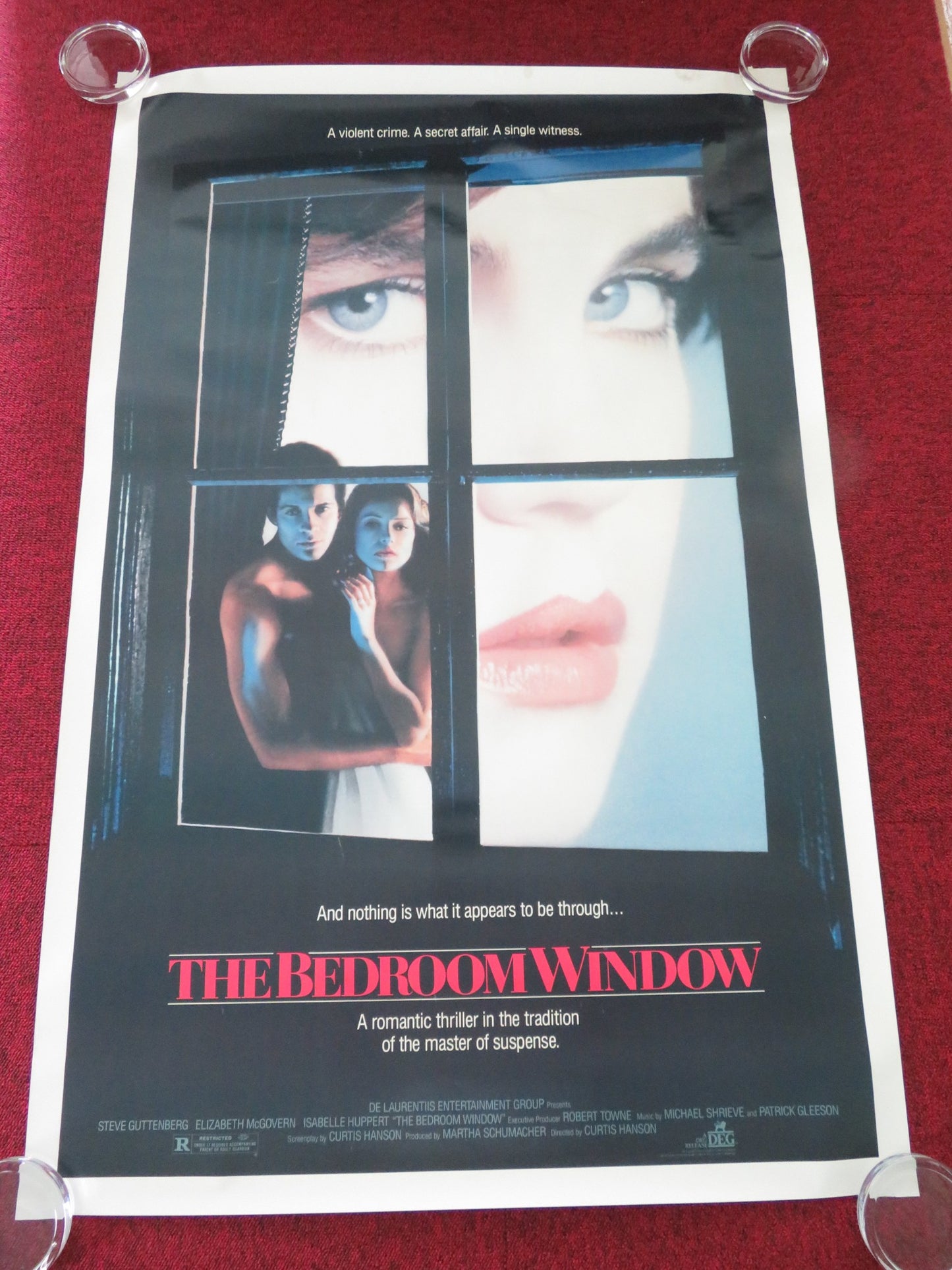 THE BEDROOM WINDOW US ONE SHEET ROLLED POSTER STEVE GUTTENBERG 1987 - Rendezvous Cinema