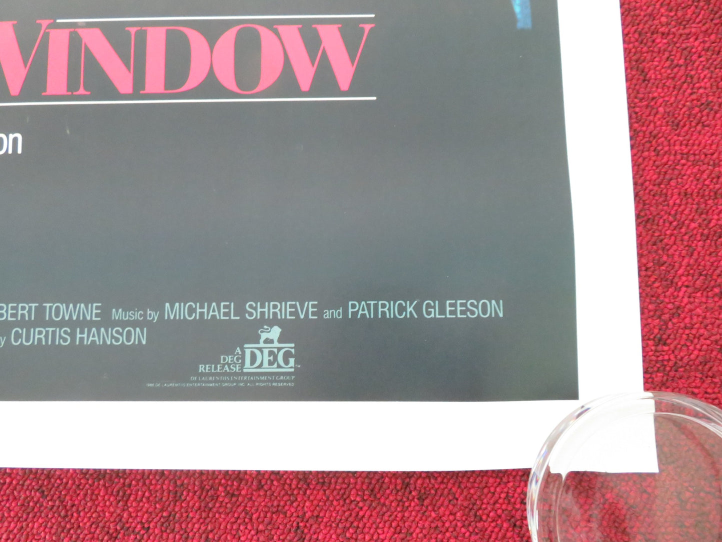 THE BEDROOM WINDOW US ONE SHEET ROLLED POSTER STEVE GUTTENBERG 1987 - Rendezvous Cinema