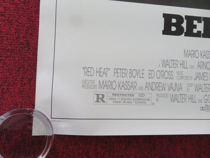 RED HEAT US ONE SHEET ROLLED POSTER ARNOLD SCHWARZENEGGER JIM BELUSHI 1988 - Rendezvous Cinema