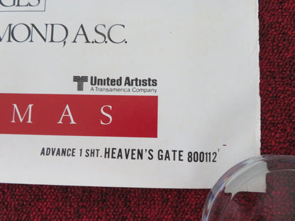 HEAVEN'S GATE - ADVANCE US ONE SHEET ROLLED POSTER KRIS KRISTOFFERSON 1980 - Rendezvous Cinema