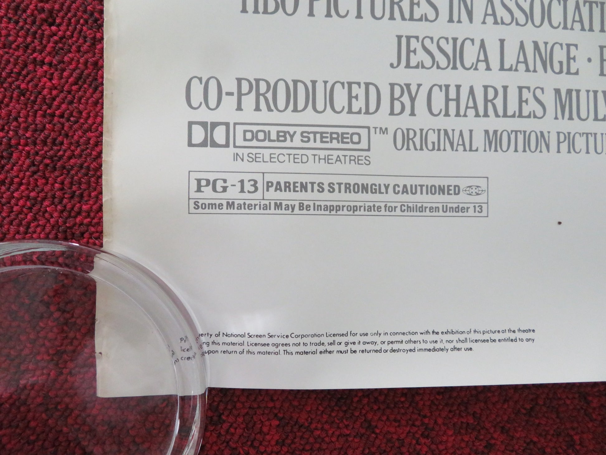 SWEET DREAMS US ONE SHEET ROLLED POSTER JESSICA LANGE ED HARRIS 1985 - Rendezvous Cinema