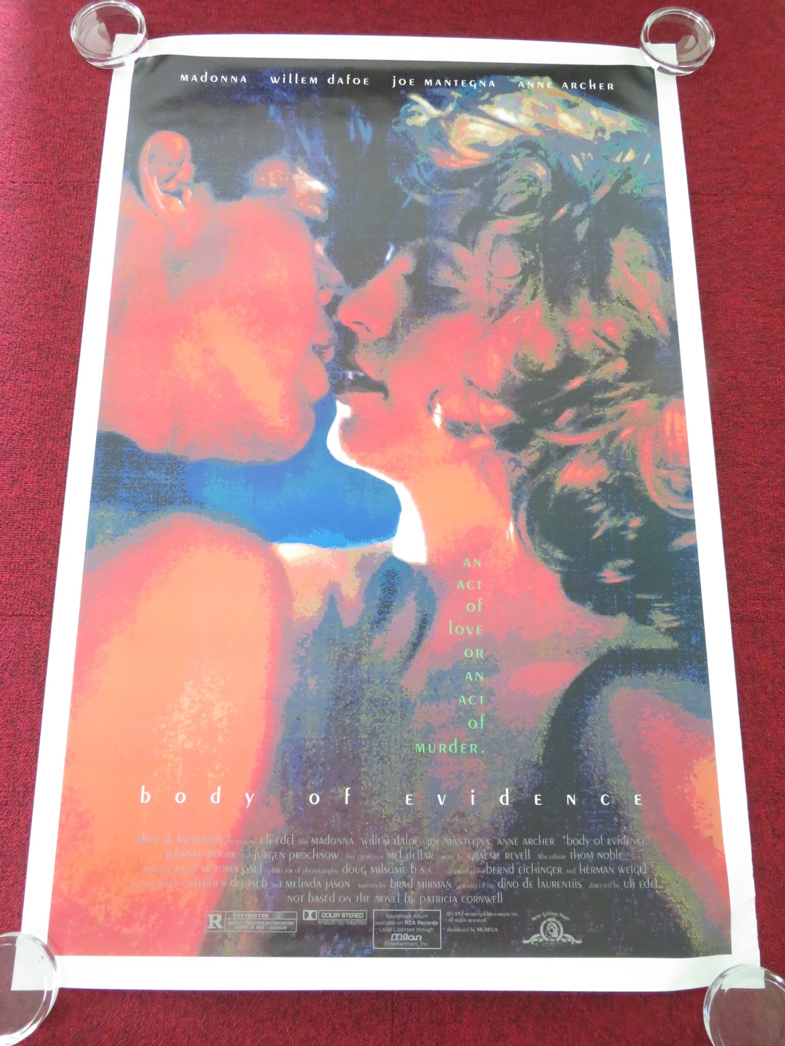BODY OF EVIDENCE US ONE SHEET ROLLED POSTER MADONNA WILLEM DAFOE 1993 - Rendezvous Cinema