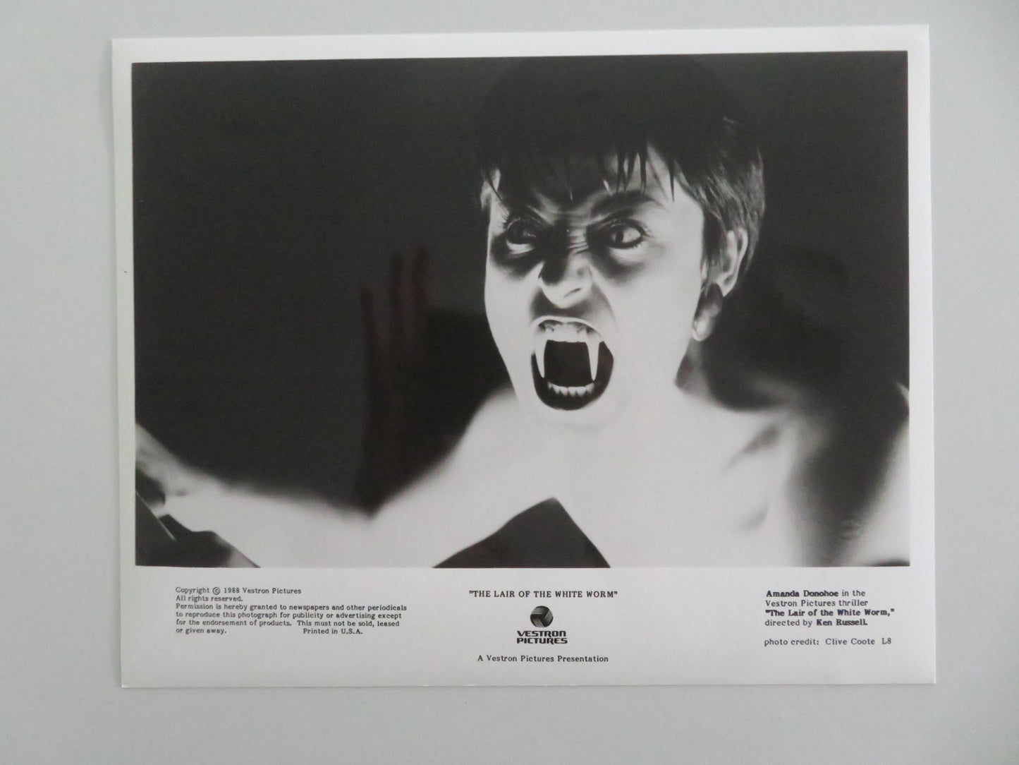 THE LAIR OF THE WHITE WORM MOVIE STILL PHOTO LOT OF 9 HUGH GRANT A. DONOHOE 1988