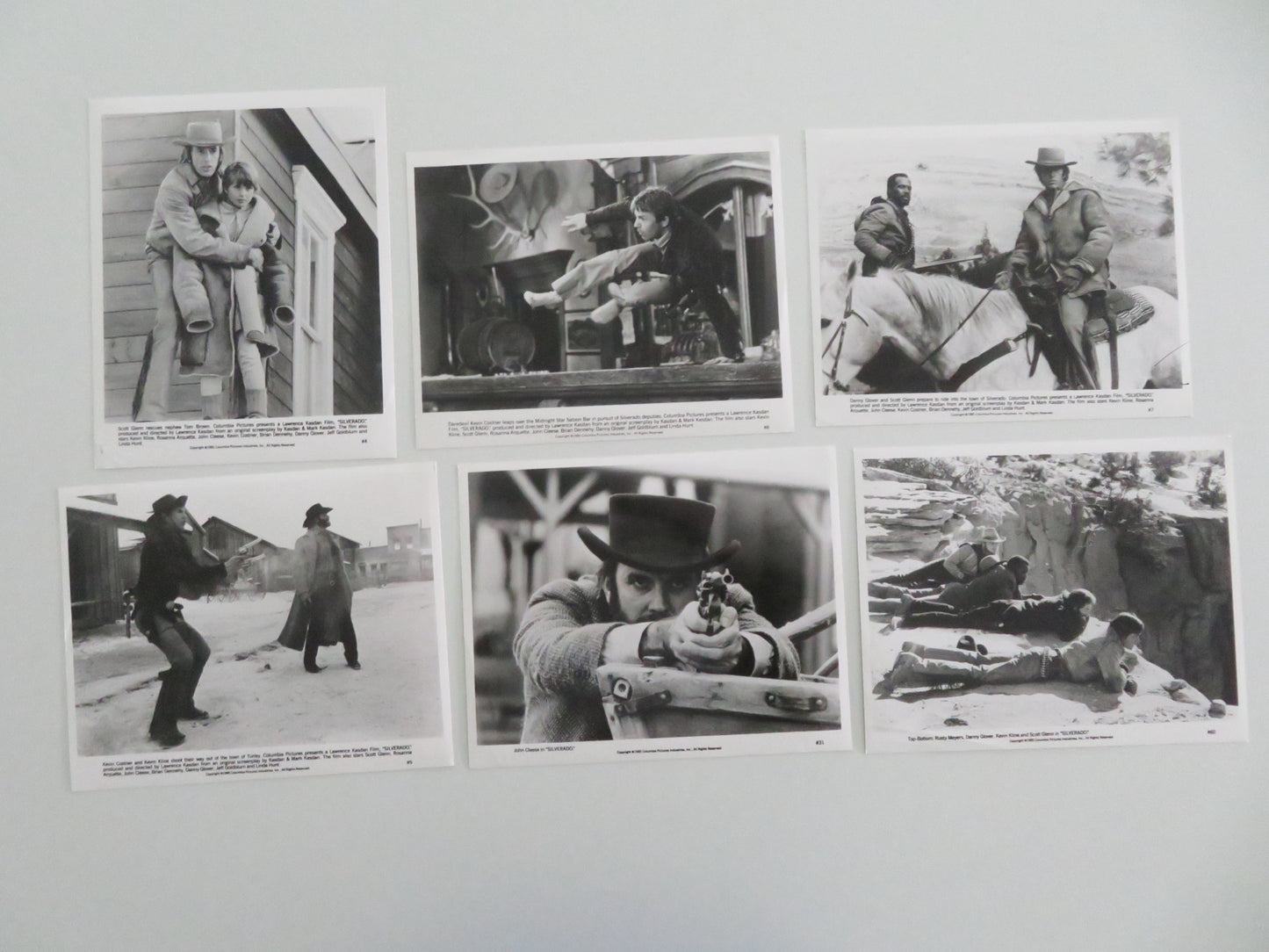 SILVERADO MOVIE STILL PHOTO LOT OF 6 KEVIN COSTNER SCOTT GLENN 1985