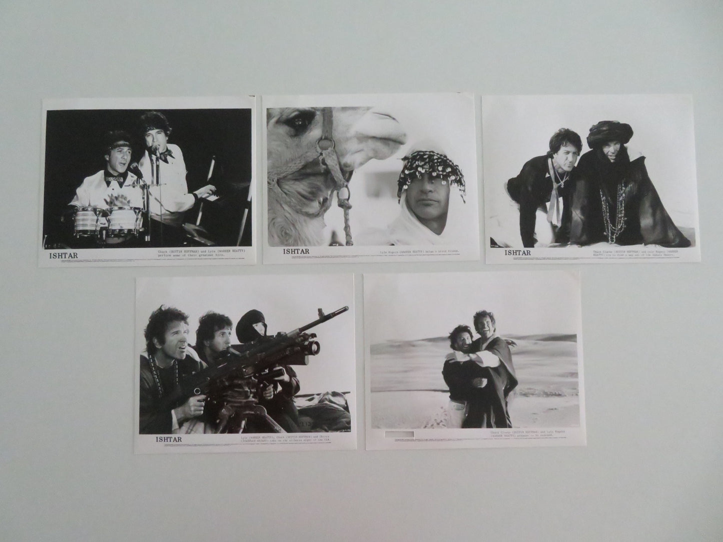 ISHTAR MOVIE STILL PHOTO LOT OF 5 DUSTIN HOFFMAN WARREN BEATTY 1987