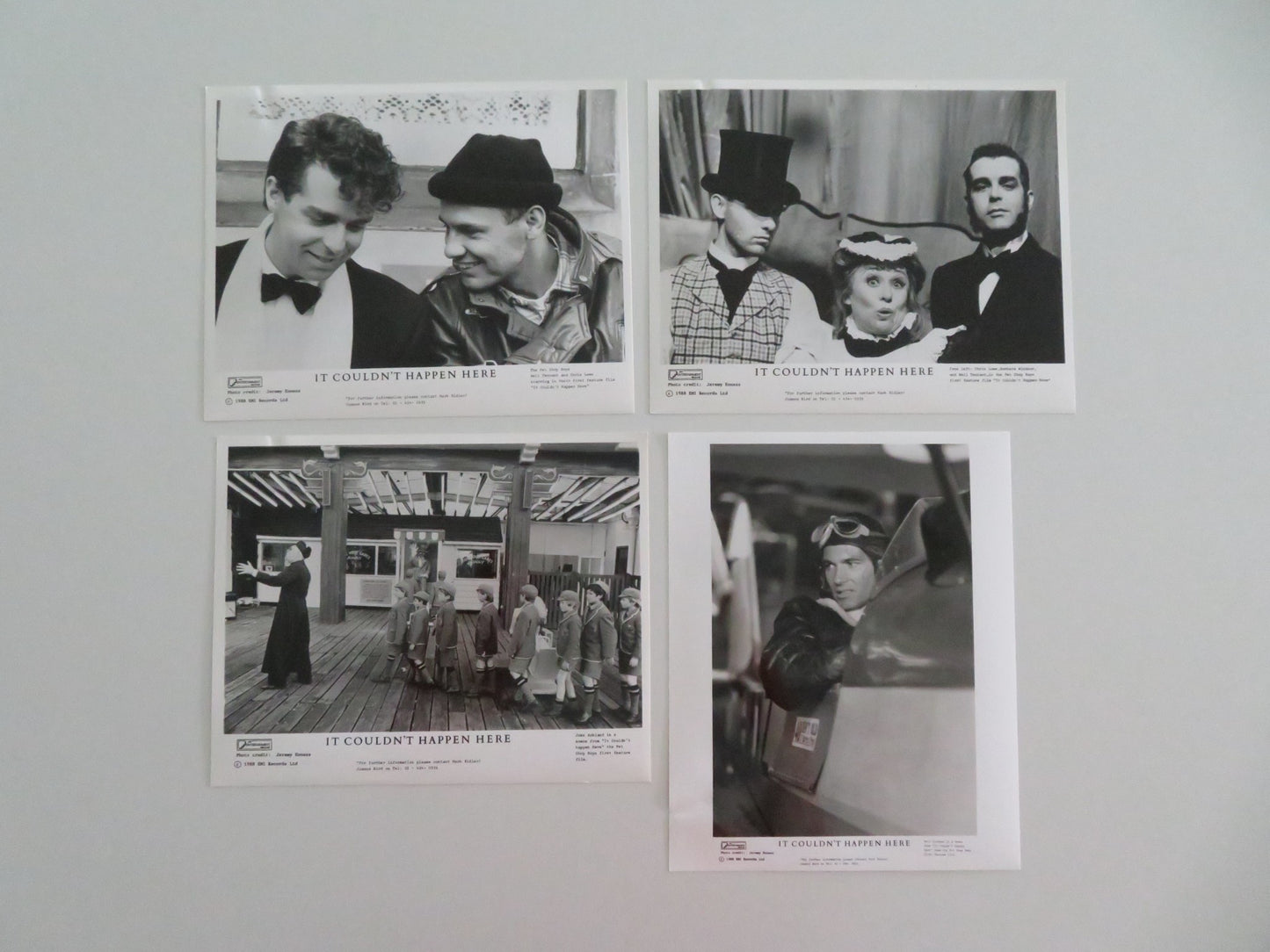 IT COULDN'T HAPPEN HERE MOVIE STILL PHOTO LOT OF 4 PET SHOP BOYS N. TENNANT 1988