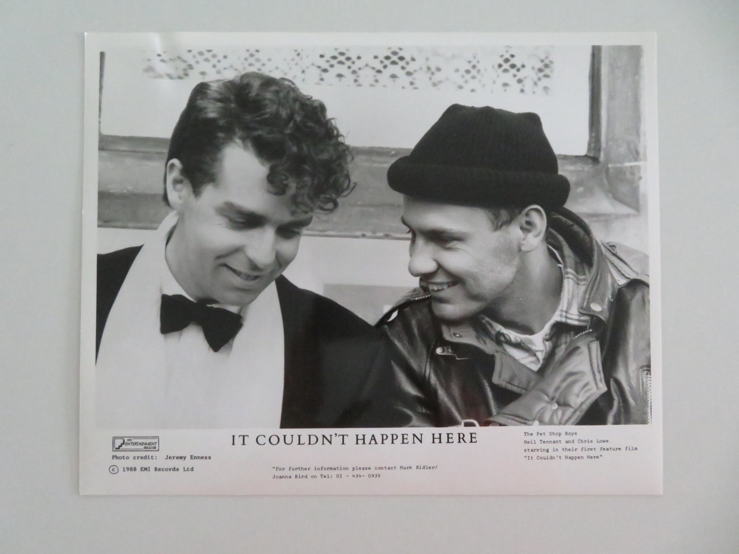 IT COULDN'T HAPPEN HERE MOVIE STILL PHOTO LOT OF 4 PET SHOP BOYS N. TENNANT 1988