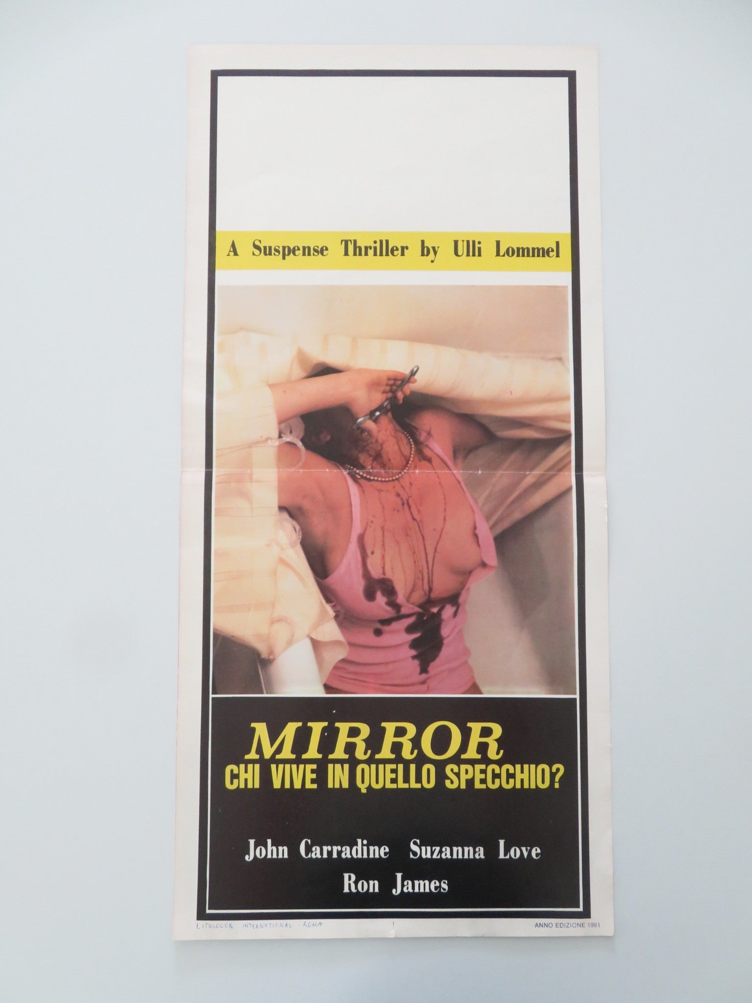 MIRROR: CHI VIVE IN QUELLO SPECCHIO? ITALIAN LOCANDINA POSTER J. CARRADINE 1981 - Rendezvous Cinema
