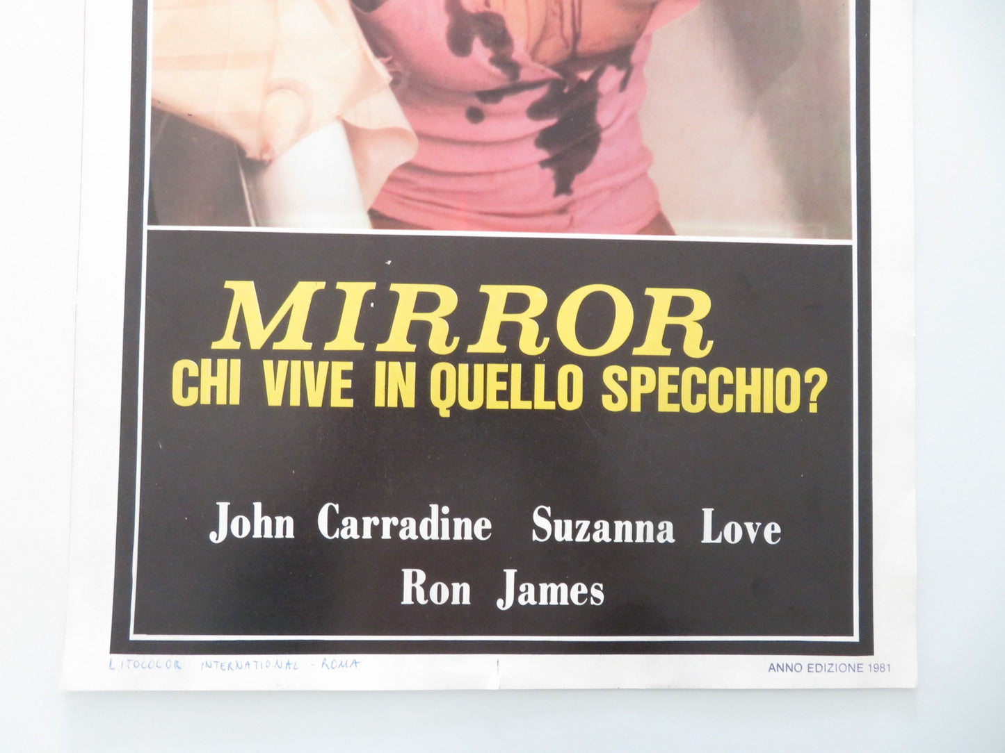 MIRROR: CHI VIVE IN QUELLO SPECCHIO? ITALIAN LOCANDINA POSTER J. CARRADINE 1981 - Rendezvous Cinema