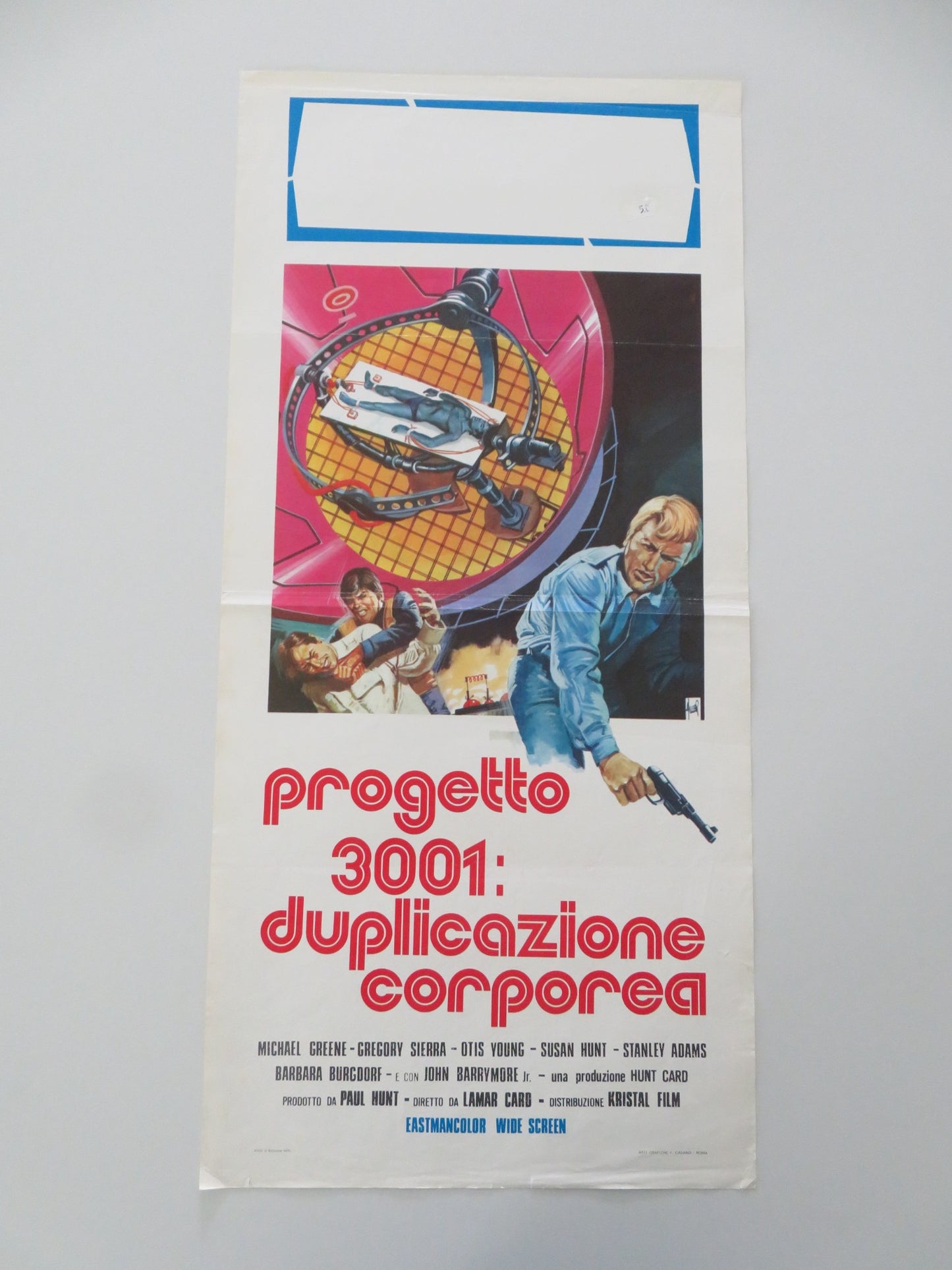 PROGETTO 3001: DUPLICAZIONE CORPOREA ITALIAN LOCANDINA POSTER M. GREENE 1976 - Rendezvous Cinema