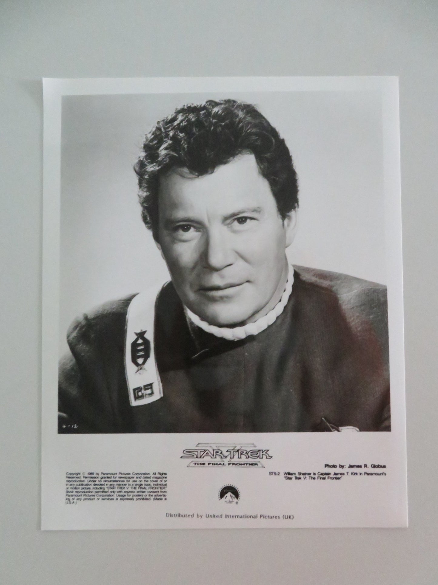 STAR TREK: THE FINAL FRONTIER MOVIE STILL PHOTO LOT OF 6 WILLIAM SHATNER 1989
