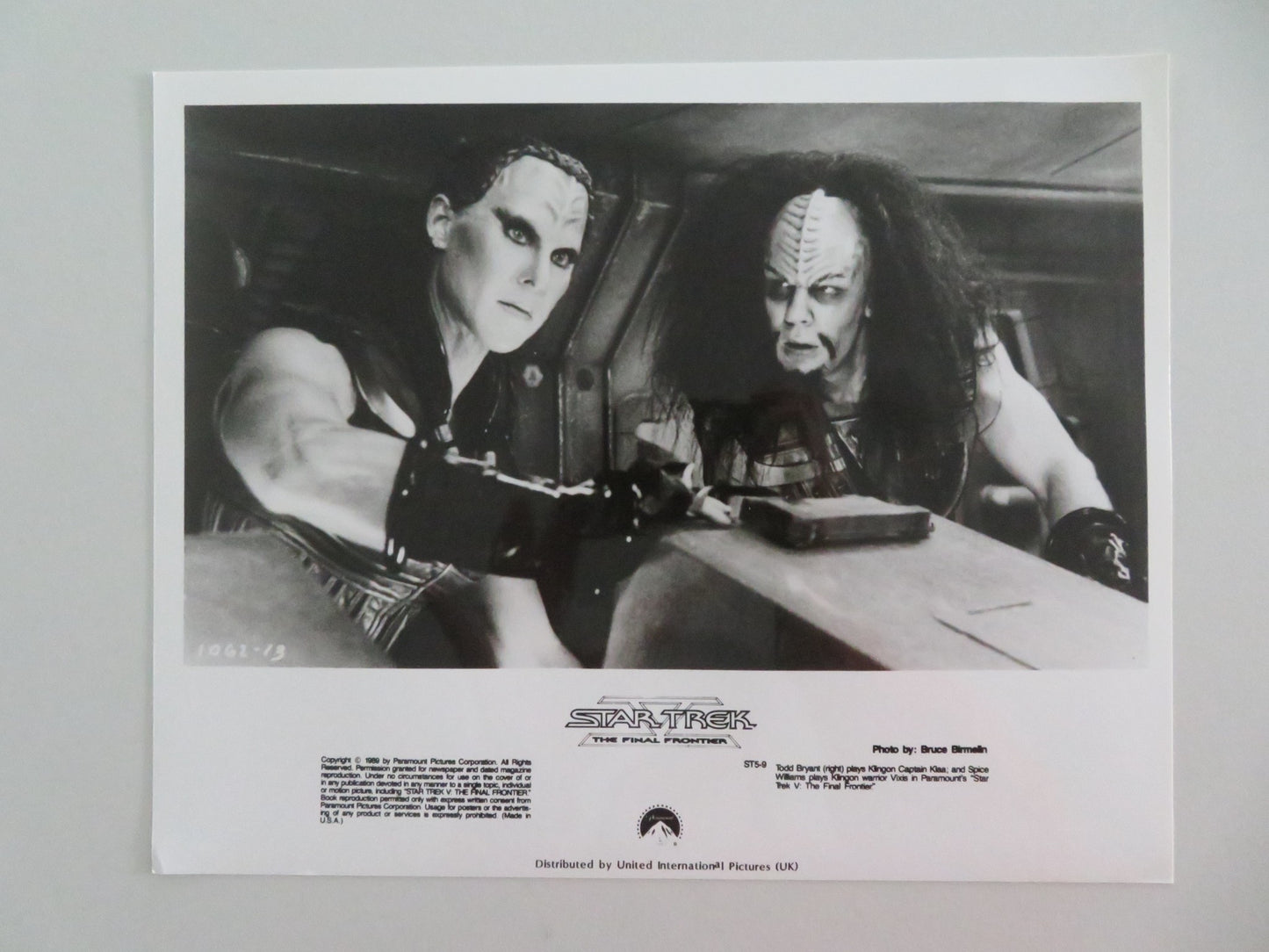 STAR TREK: THE FINAL FRONTIER MOVIE STILL PHOTO LOT OF 6 WILLIAM SHATNER 1989