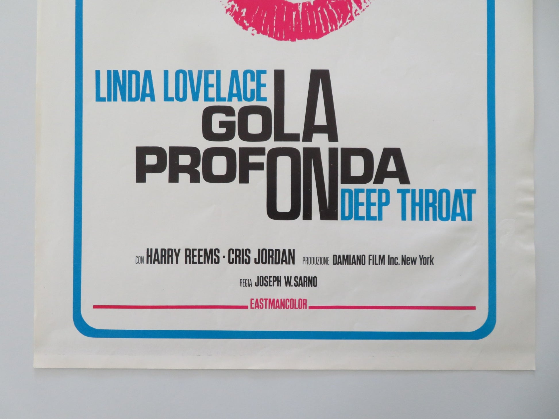 DEEP THROAT PART II ITALIAN LOCANDINA POSTER LINDA LOVELACE HARRY REEMS 1975 - Rendezvous Cinema