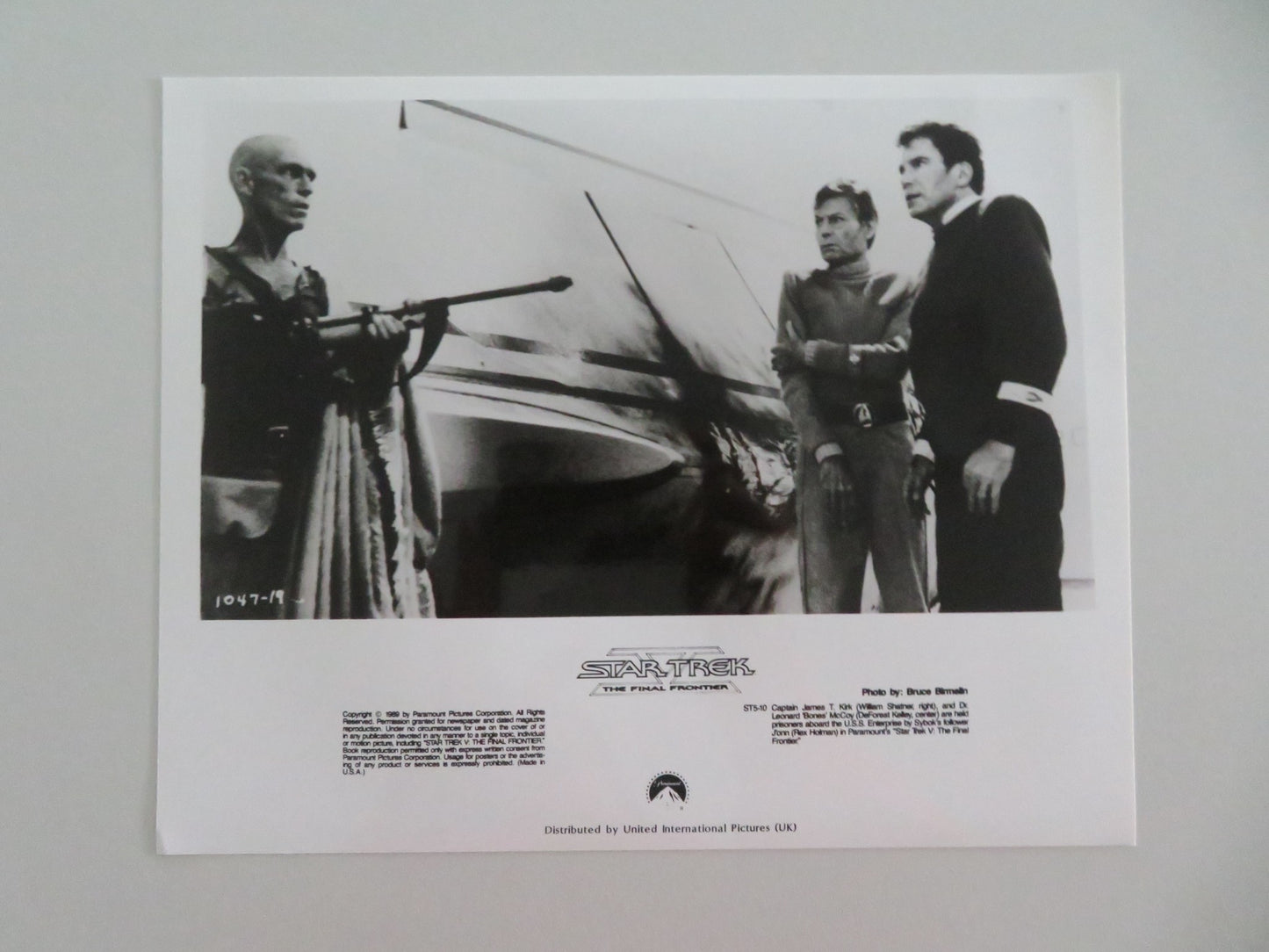 STAR TREK: THE FINAL FRONTIER MOVIE STILL PHOTO LOT OF 6 WILLIAM SHATNER 1989