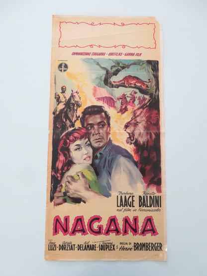 NAGANA ITALIAN LOCANDINA POSTER BARBARA LAAGE RENATO BALDINI 1955 - Rendezvous Cinema