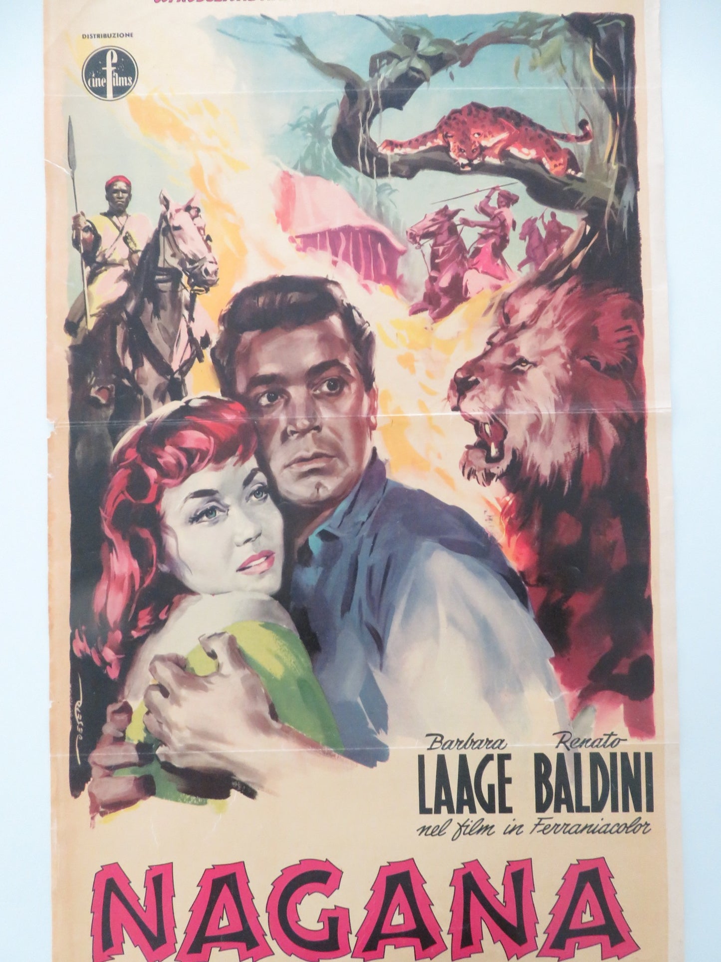 NAGANA ITALIAN LOCANDINA POSTER BARBARA LAAGE RENATO BALDINI 1955 - Rendezvous Cinema