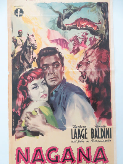 NAGANA ITALIAN LOCANDINA POSTER BARBARA LAAGE RENATO BALDINI 1955 - Rendezvous Cinema