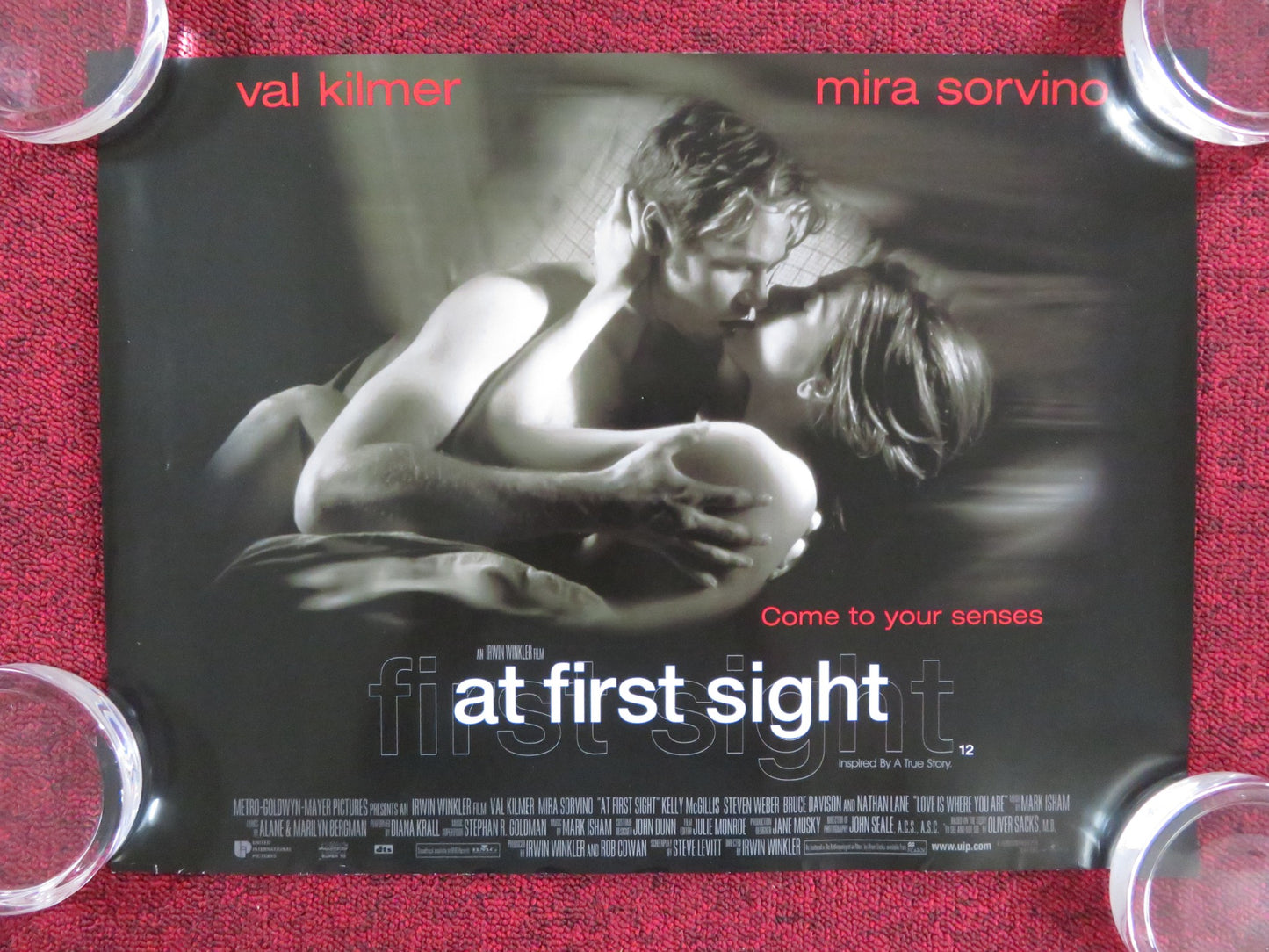 AT FIRST SIGHT - A UK MINI QUAD POSTER VAL KILMER MIRA SORVINO 1999 - Rendezvous Cinema
