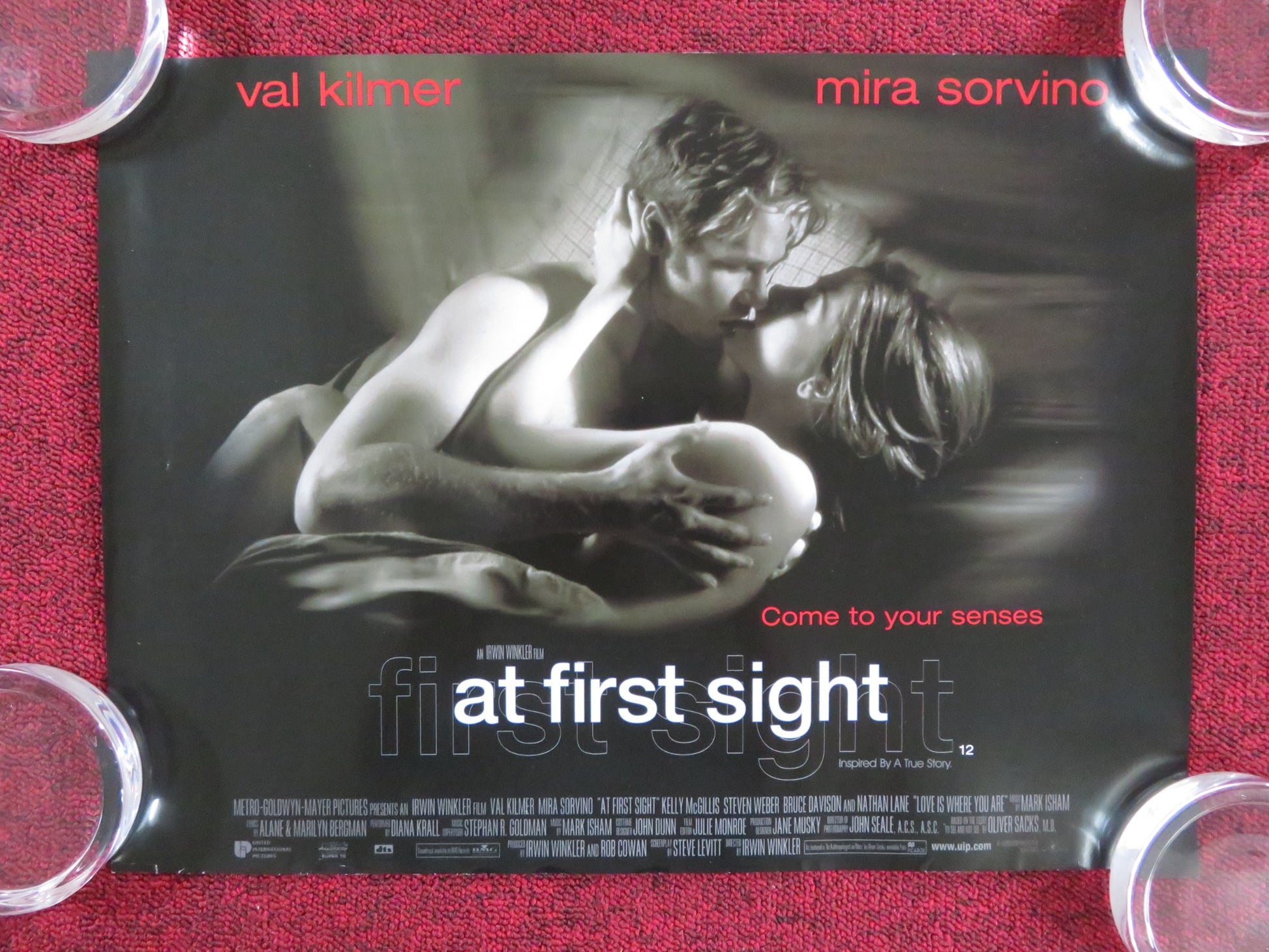 AT FIRST SIGHT - A UK MINI QUAD POSTER VAL KILMER MIRA SORVINO 1999 - Rendezvous Cinema