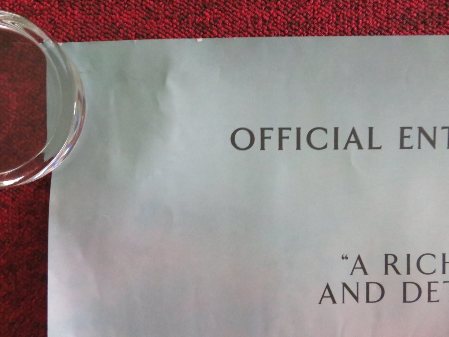 VERMIGLIO UK QUAD ROLLED POSTER TOMMASO RAGNO ROBERTA ROVELLI 2024