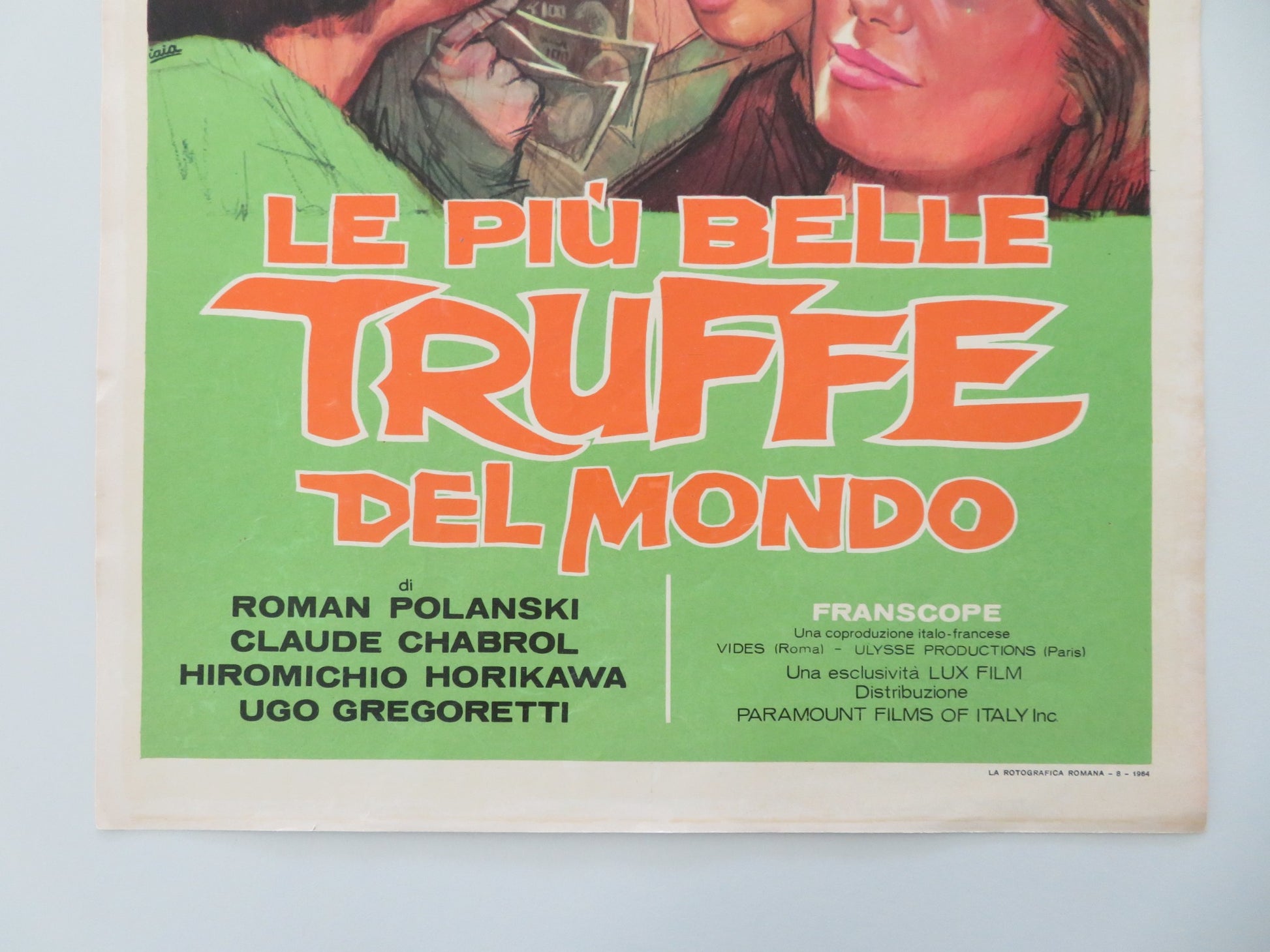 THE WORLD'S MOST BEAUTIFUL SWINDLERS ITALIAN LOCANDINA POSTER JEAN PIERRE 1964 - Rendezvous Cinema