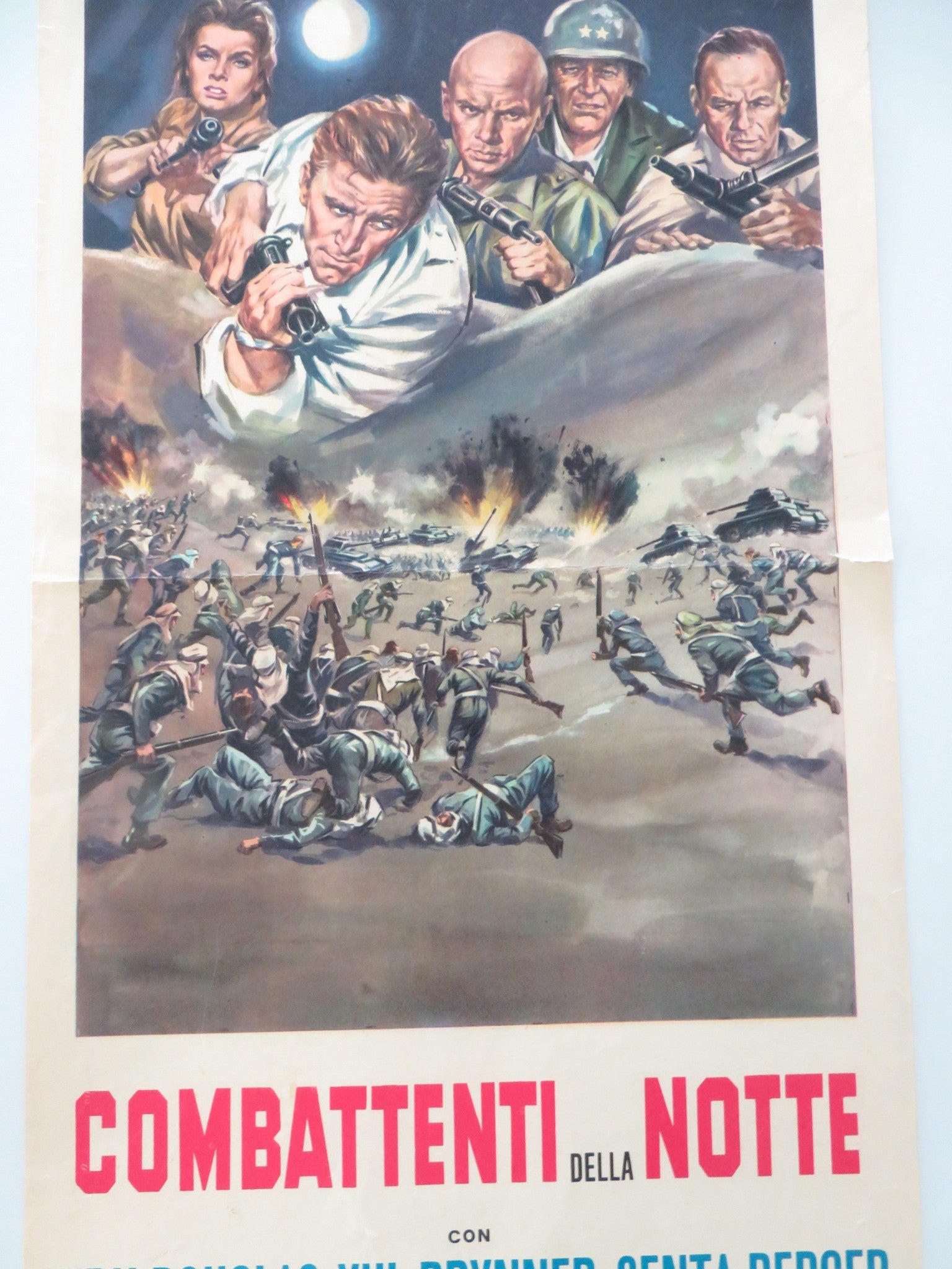 CAST A GIANT SHADOW ITALIAN LOCANDINA POSTER KIRK DOUGLAS YUL BRYNNER 1966 - Rendezvous Cinema