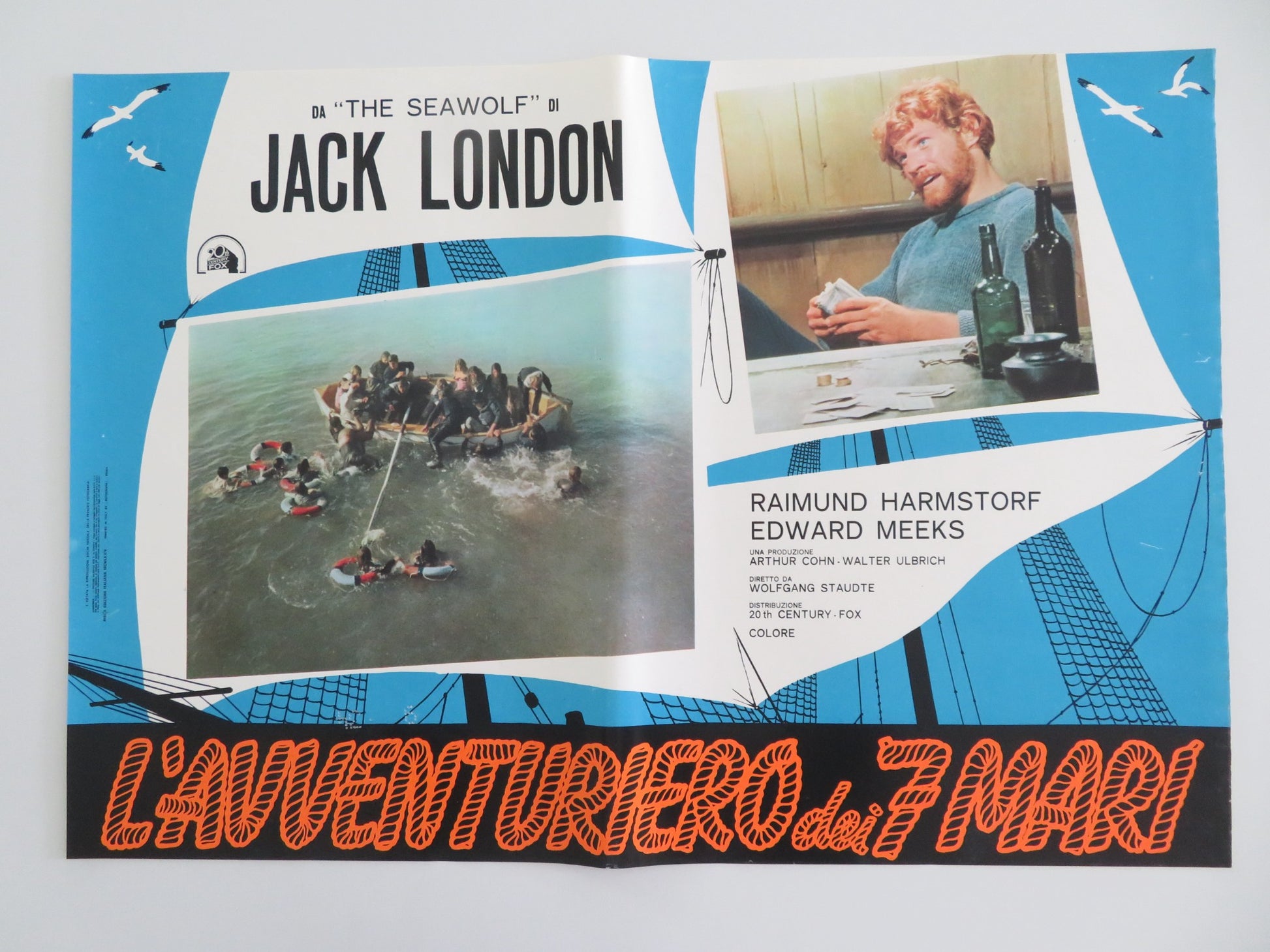 THE SEAWOLF - D ITALIAN FOTOBUSTA POSTER EDWARD MEEKS RAIMUND HARMSTORF 1971 - Rendezvous Cinema
