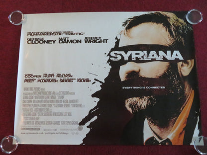 SYRIANA UK QUAD ROLLED POSTER GEORGE CLOONEY MATT DAMON 2005