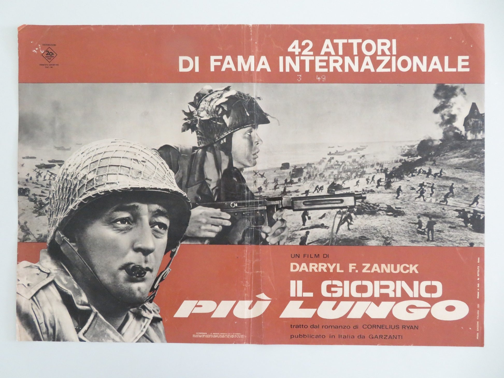 THE LONGEST DAY - A ITALIAN FOTOBUSTA POSTER RICHARD BURTON SEAN CONNERY R1969 - Rendezvous Cinema