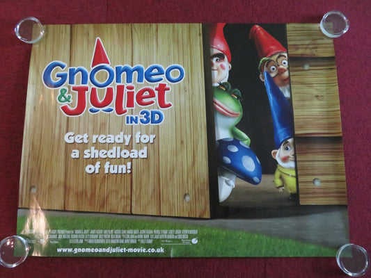 GNOMEO AND JULIET - B UK QUAD ROLLED POSTER JAMES MCAVOY EMILY BLUNT 2011