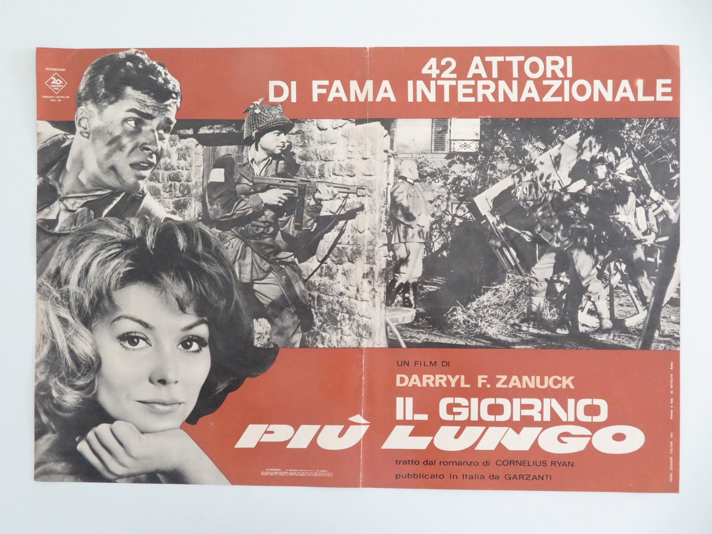 THE LONGEST DAY - F ITALIAN FOTOBUSTA POSTER RICHARD BURTON SEAN CONNERY R1969 - Rendezvous Cinema