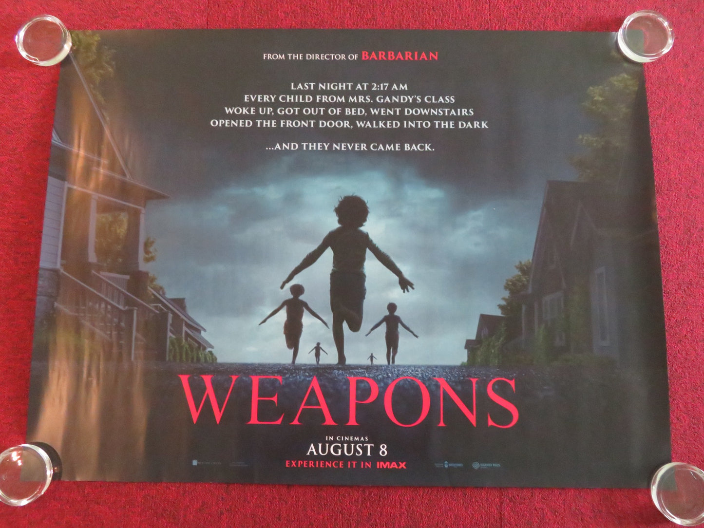 WEAPONS UK QUAD ROLLED POSTER JOSH BROLIN JULIA GARNER 2025