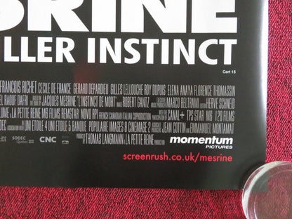 MESRINE: KILLER INSTINCT UK QUAD ROLLED POSTER VINCENT CASSEL C. DE FRANCE 2008