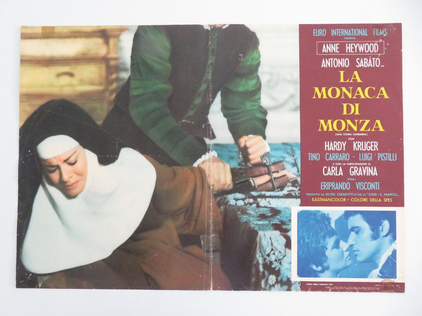 THE LADY OF MONZA ITALIAN FOTOBUSTA POSTER ANNE HEYWOOD ANTONIO SABATO 1969 - Rendezvous Cinema