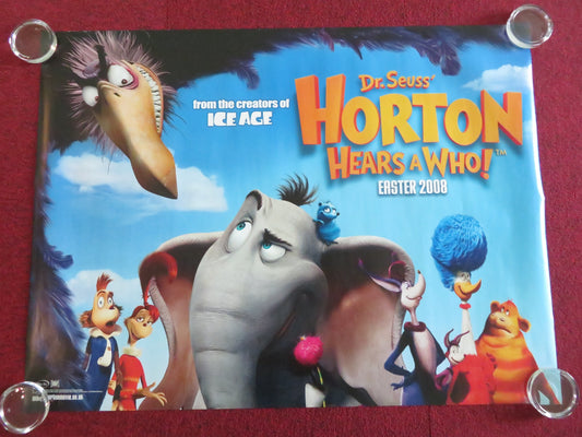 HORTON HEARS A WHO! UK QUAD ROLLED POSTER DR SEUSS JIM CARREY STEVE CARELL 2008